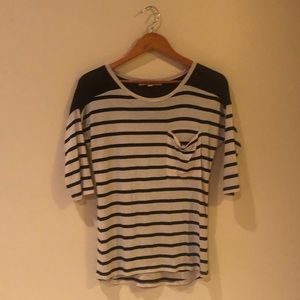 Black and Cream Striped Top